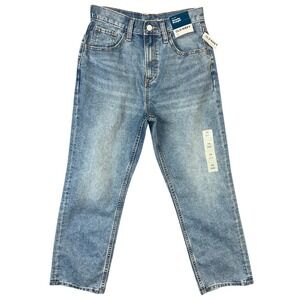 Old Navy Jeans Girls 14 Light Wash High-Rise Slouchy Straight Relaxed Modern NEW